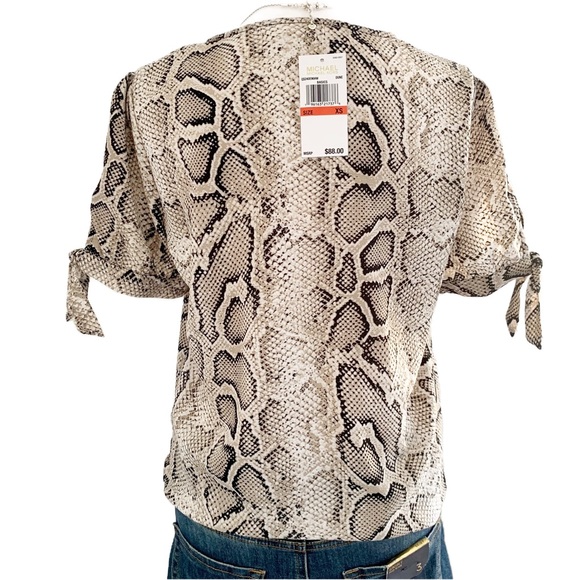 Michael Kors Chic Snake Print Top Size XS - Picture 3 of 7